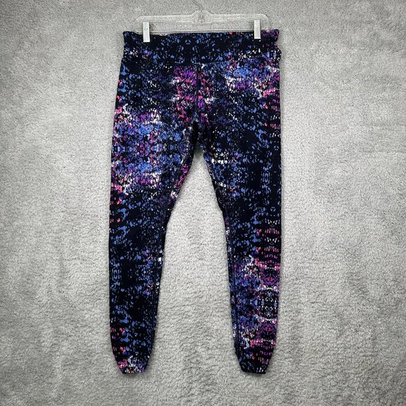 CALVIN KLEIN Womens Leggings Multicolor Spatter Size OX (~12W) Stretch Printed - Picture 1 of 11